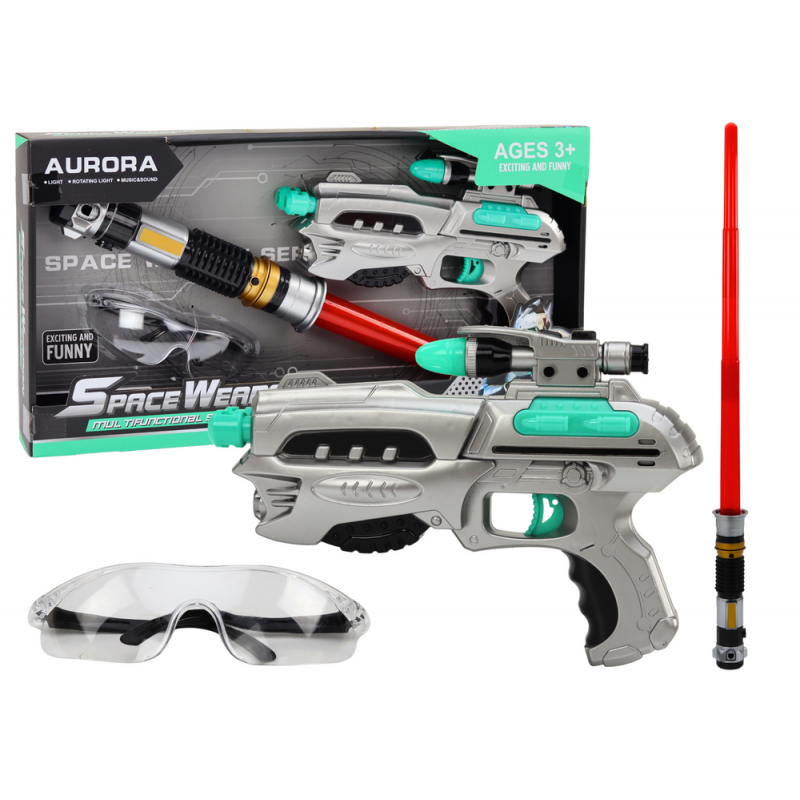 Space Lightsaber Set relva kaitseprillid