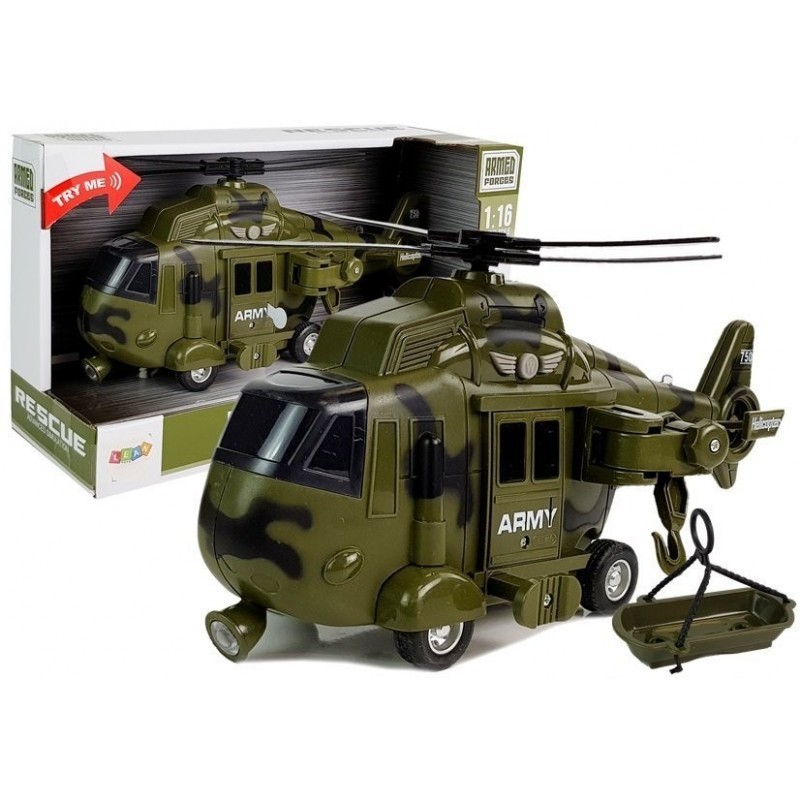 Sõjaväe päästehelikopter 1:16 Hook Sound Light
