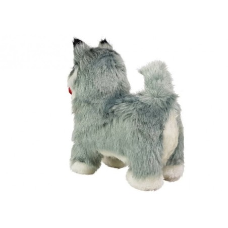 Interaktiivne husky koer liigub, haugub
