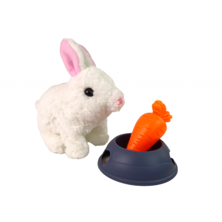 Interaktiivne jänku maskott valge porgand kauss