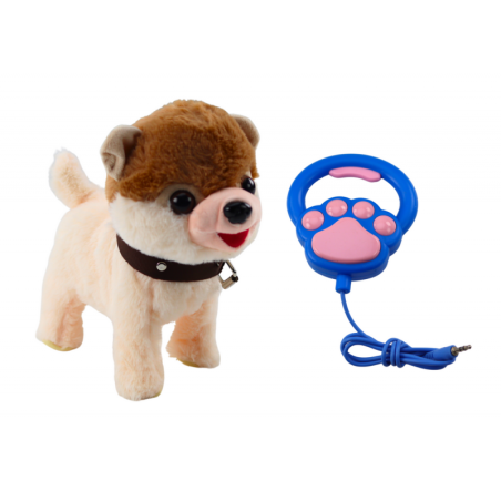 Interaktiivne jalutusrihmaga koer jalutab tantsib ja laulab valget ja beeži värvi