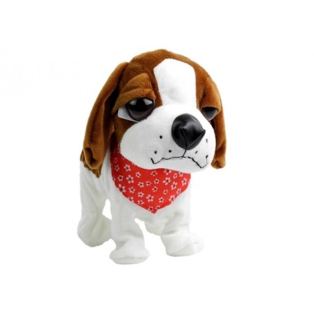 Interaktiivne jalutusrihmaga koer haugub liputab saba