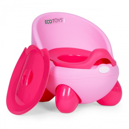 Laste WC-pott, eemaldatav vahetükk, libisemiskindlad jalad, roosa