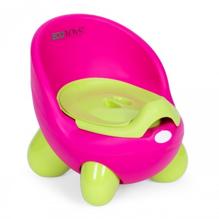 Laste pissipott, eemaldatav vahetükk, libisemiskindlad jalad, roosa-roheline