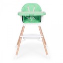 Laste söögitool 2-in-1, roheline