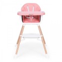 Laste söögitool 2-in-1, roosa