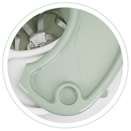 2-ühes söögitool 5-punktiliste rihmadega