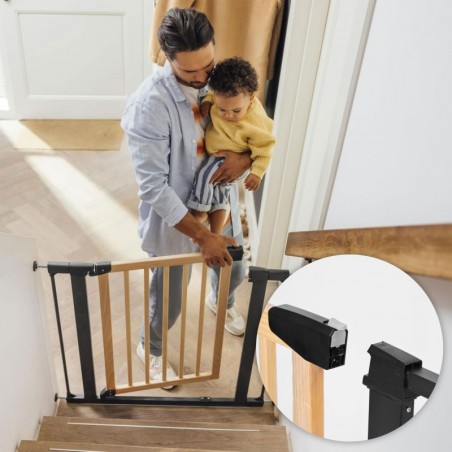 Turvavärav 74-80 cm, treppidele ja ustele, metall ja puit