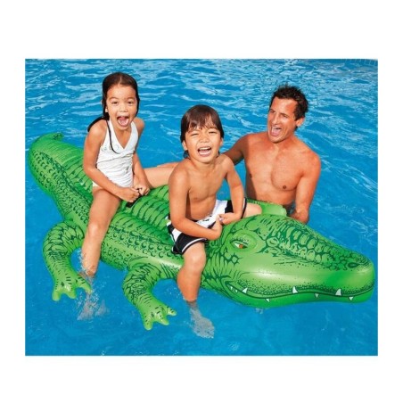 Täispuhutav krokodilli ujumismadrats käepidemetega 203x114 cm INTEX