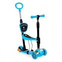 Kolmerattaline tõukeratas helendavate ratastega LED, 3-in-1 Balance - sinine