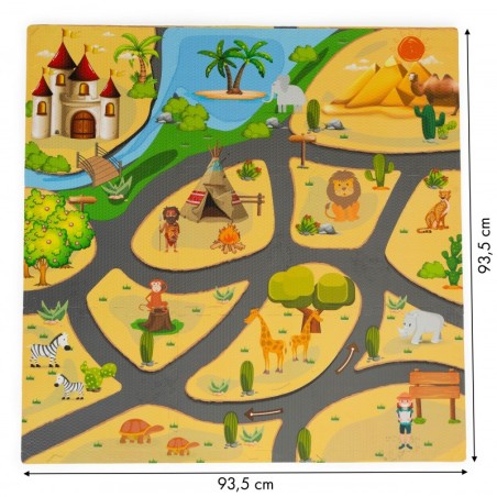 Puslematt laste safari pusle 9el 93x93cm