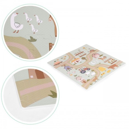 Suur EVA puslematt lastele Farma 90,5x90,5 cm 21 tk