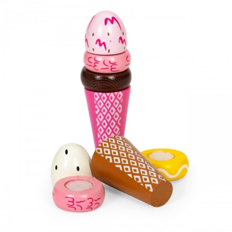 Puidust Velcro jäätiste komplekt lastele 9 elementi