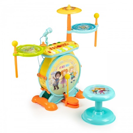 Trummid 2in1 karaoke mikrofon mp3 LED