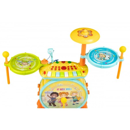 Trummid 2in1 karaoke mikrofon mp3 LED