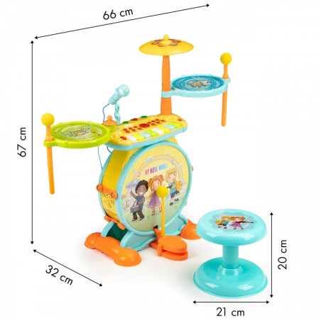 Trummid 2in1 karaoke mikrofon mp3 LED