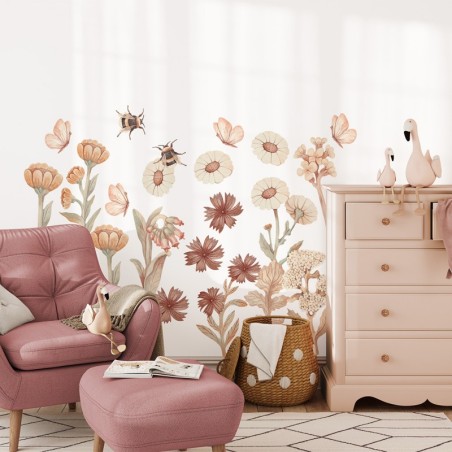 Seinakleebised FLOWERS BOHO SET II