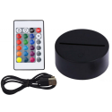 Juhtmeta lamp 3D LED jalgpall puldiga