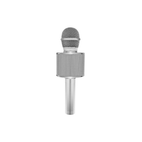 Juhtmevaba bluetooth kõlariga mikrofon, hõbe