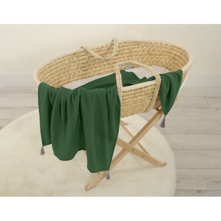 Õhuke musliin tekk 75x100 cm - green of the forest