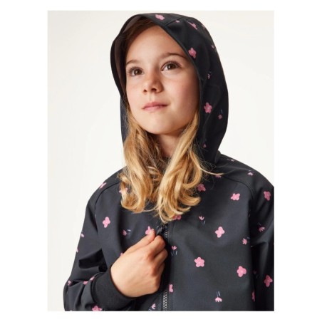 Laste softshell jope ilma voodrita elastic Basic , must, lilled
