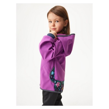 Laste softshell jope ilma voodrita Basic , lilla, lilled