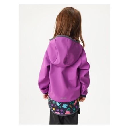 Laste softshell jope ilma voodrita Basic , lilla, lilled