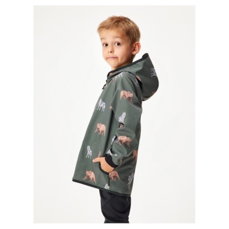 Laste softshell jope fliisvoodriga Basic, Khaki, Forest animals