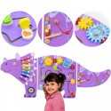 Hariduslik Montessori dinosauruse puidust tegelustahvel