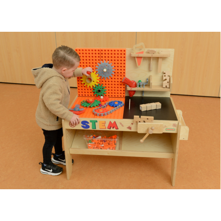 MASTERKIDZ puidutöökoda XXL Montessori STEM koos tööriistadega