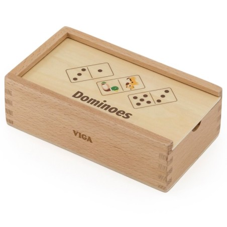 Puidust domino 2in1 loomad ja numbrid