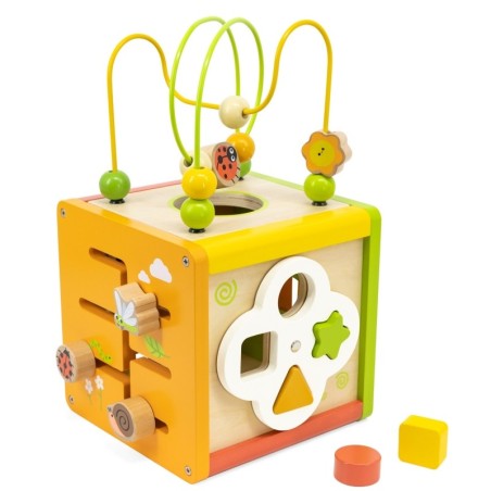 Puidust tegeluskuubik 5in1