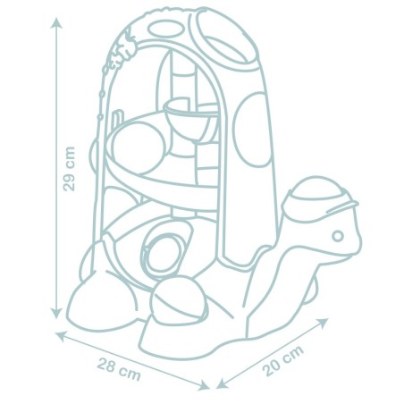 Smoby järelveetav kilpkonn pallirajaga