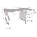 Kirjutuslaud Eva 140x70 cm, valge