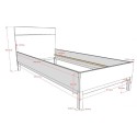 Voodi Eva 90 X 200 cm, valge