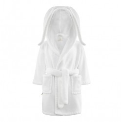 Laste hommikumantel Fluffy bunny, valge