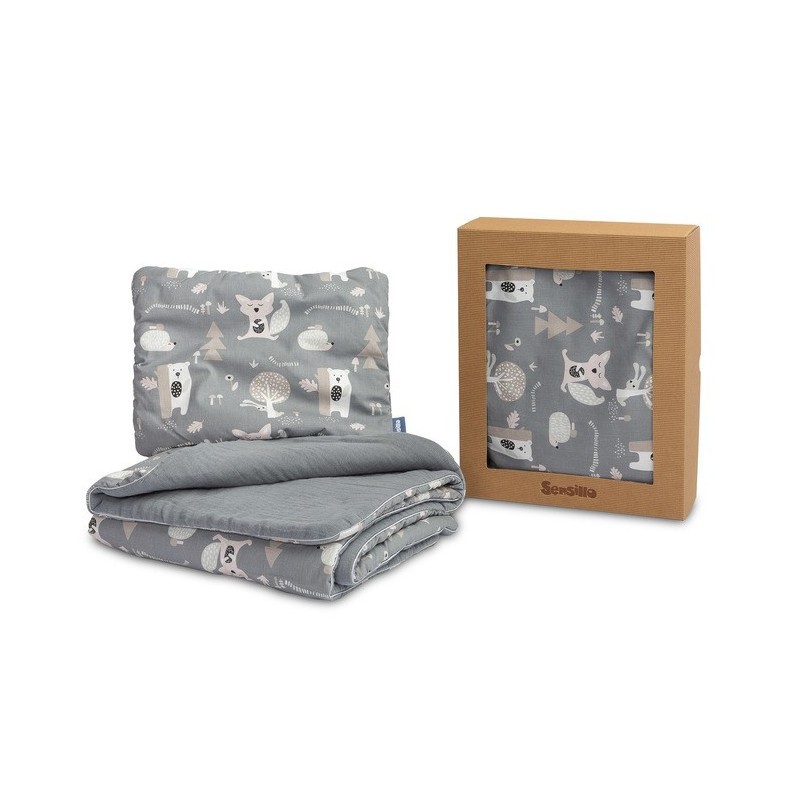 Beebi teki ja padja komplekt, grafiit