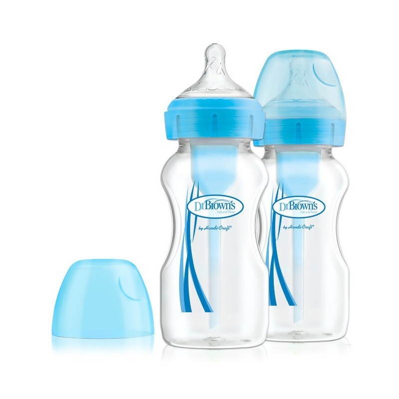 270 ml PP laia kaelaga valikud + pudel, SININE, 2-pakk