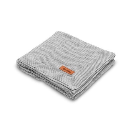 Kootud puuvillane tekk 80x100cm, hall