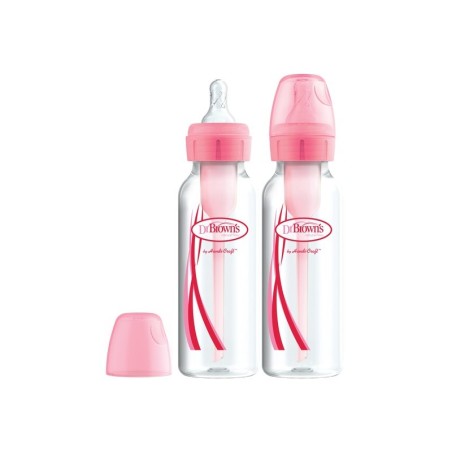 250 ml PP kitsad valikud + pudel – roosa, 2-pakk