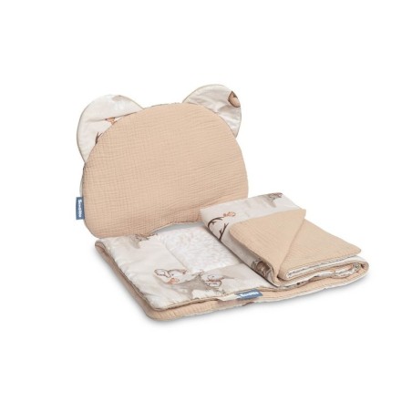MUSLIIN BEEBI TEKI JA PADJA KOMPLEKT - PRUUN