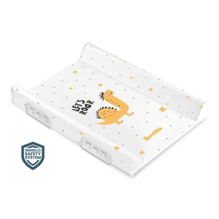 Tugevdatud turvasüsteemiga mähkimisalus – Dino – kollane 70 cm