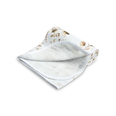 MUSLIIN TEKK EUKALYPTUS / VALGE 80x100cm