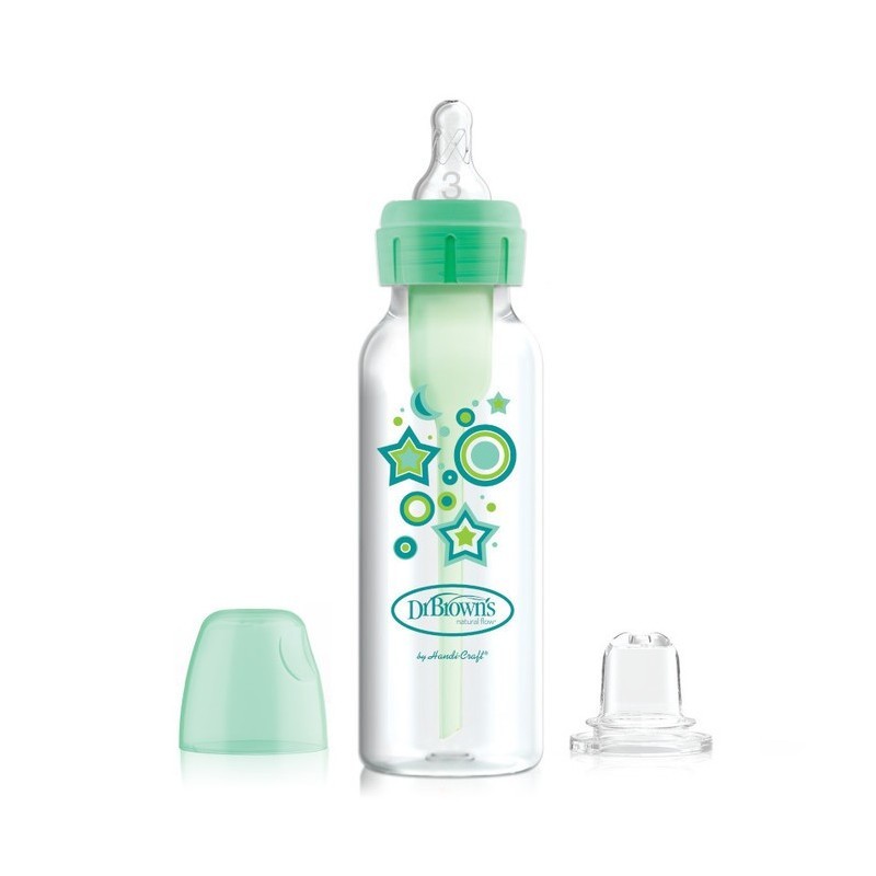 250 ml PP kitsas standard + pudelist Sippy stardikomplekt, rohelised tähed (+ L3 nippel)
