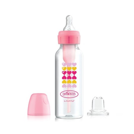 250 ml PP Kitsad valikud + pudelist Sippy stardikomplekt, roosad südamed (+ L3 nippel)