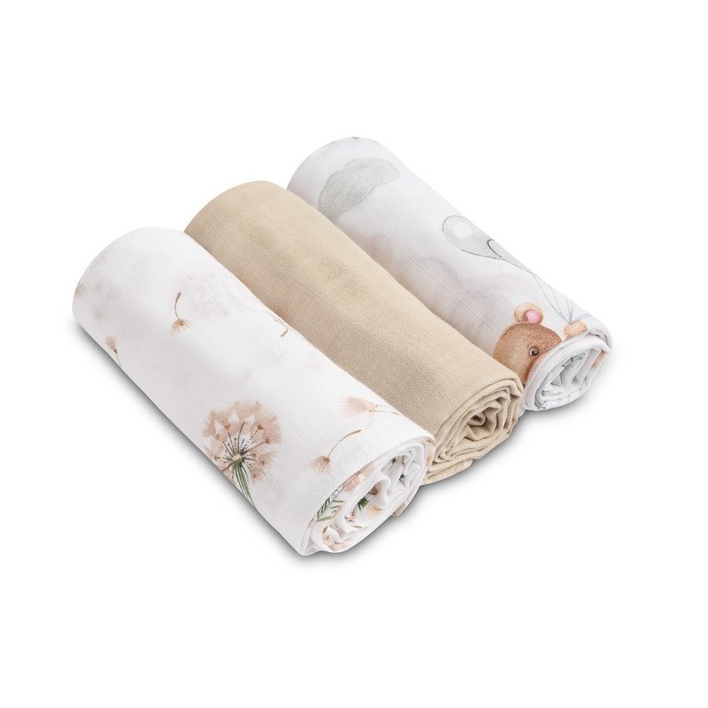 Musliin lapid 70x80 cm 3-pakk – HALL/BEEŽ KARU