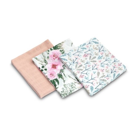 Musliin lapid 3-pakk – roosa