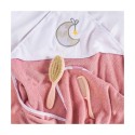 Frotee kapuutsiga rätik 85x85cm Roosa - Valge