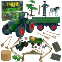 Minifarmikomplekt Traktor, Loomad, Farmi asula, Farmeri tööriistad