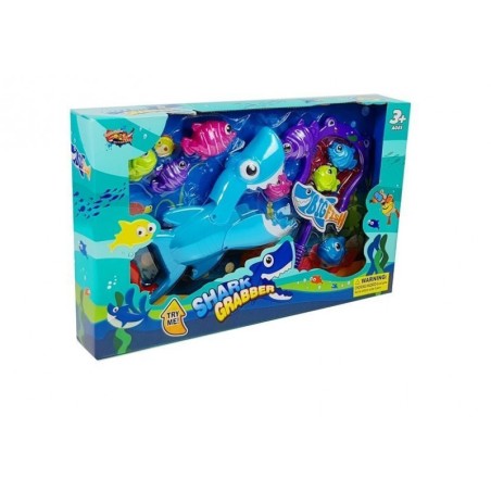 Vannimänguasi kalasid püüdev hai + võrk